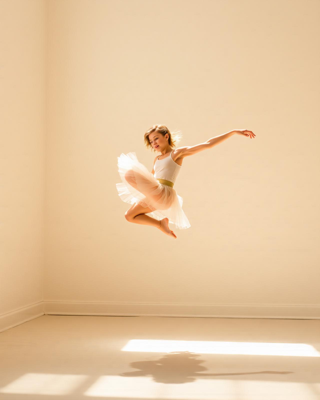 Dancer mid-leap